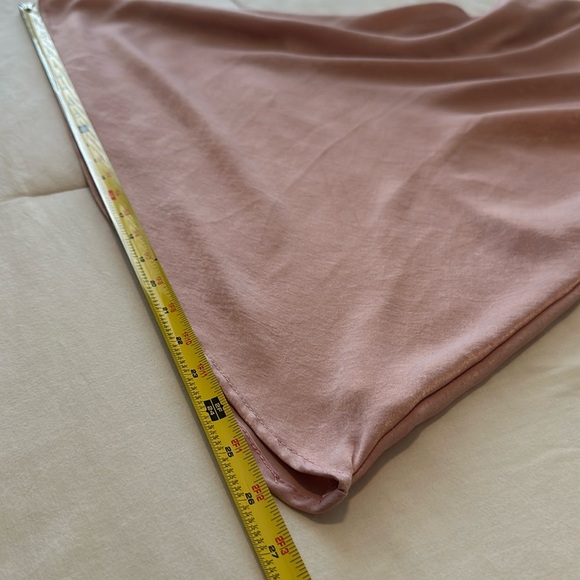 NWOT Forgotten Grace Silk Midi Skirt with Elastic Waistband in Rose Pink Size S - Picture 7 of 10